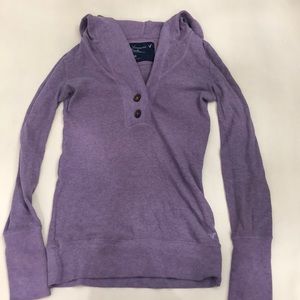 Cozy Hooded Long Sleeve American Eagle Shirt
